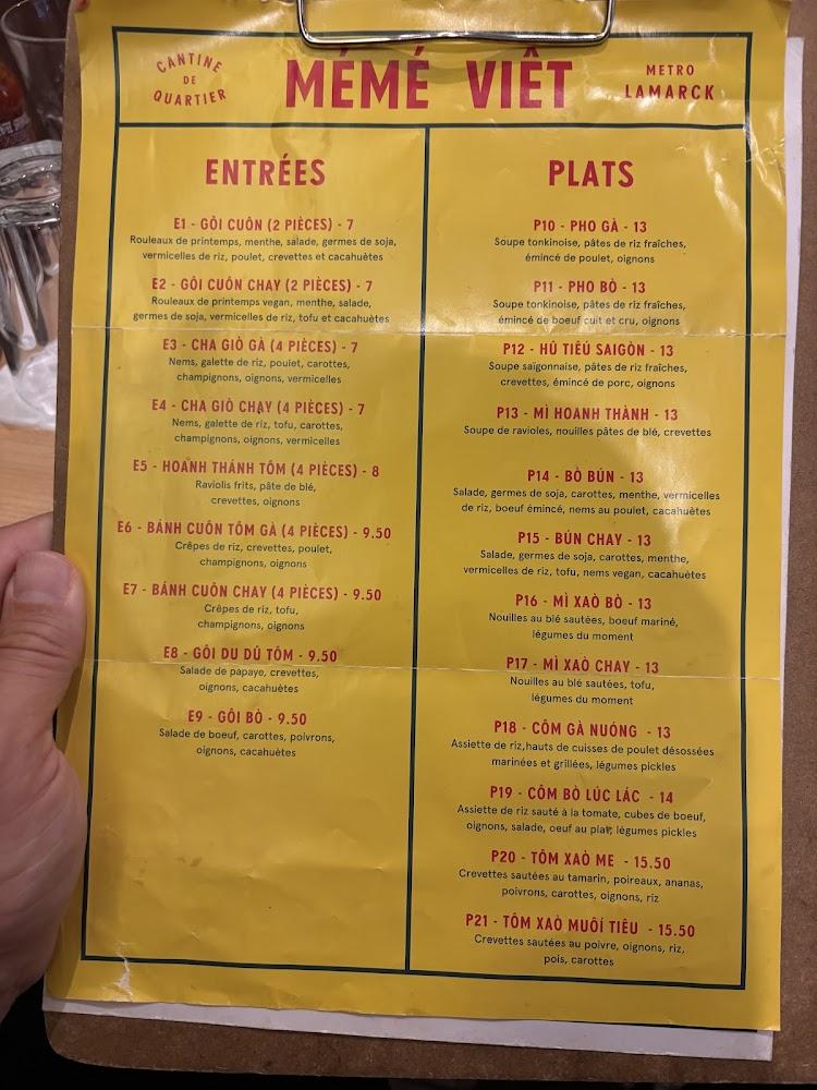 Mémé Viet - Menu Image 2