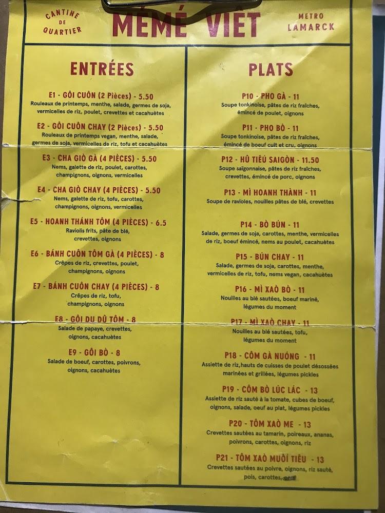 Mémé Viet - Menu Image 4